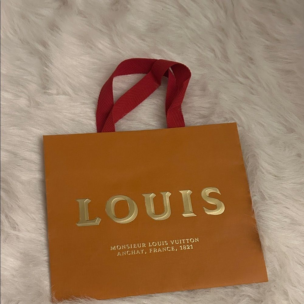 Louis Vuitton Orange Bag with Red Handles